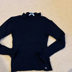 Mayoral Girl's Blue Ruffled Turtleneck